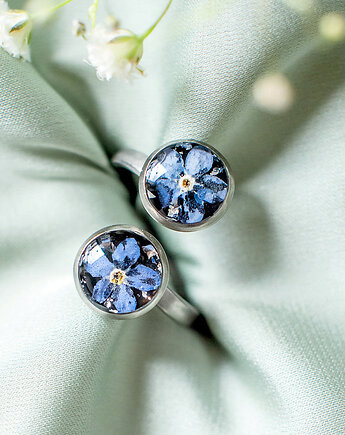 Pierścionek z niezapominajkami, nature gift