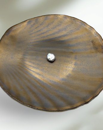Ceramiczna muszla podstawka pod biżuterię, ArtByLeika