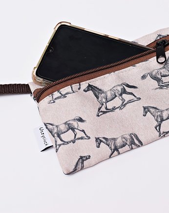 Etui na telefon klucze saszetka do torebki konie konik, Uszyciuch
