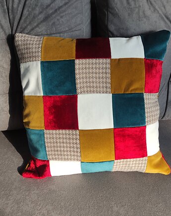 Poduszka ozdobna Patchwork Recykling, POCO handmade