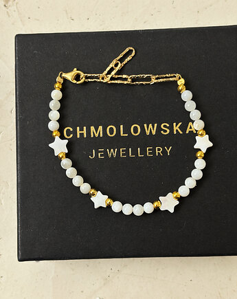 Bransoletka Kamień Księżycowy i gwiazdki, Chmolowska Jewellery