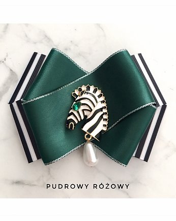 Brosza z Zebrą NEW DESIGN, Pudrowy Różowy