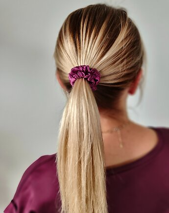 Gumka jedwabna, scrunchie, frotka heather charm MINI, Capillum