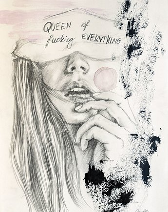 Plakat Queen of f*cking everything, Glodek Design