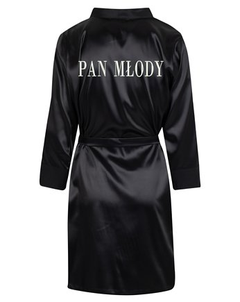 Szlafrok męski ślubny Pan Młody  (haft biały), BYSHELLY