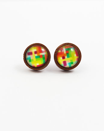 Kolczyki drewniane - Kolorowe 2, yenoo