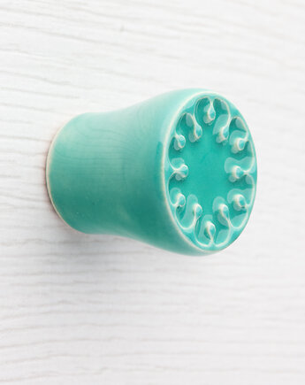 Gałka mała do mebli miętowo-turkusowa, wz.9, pracowniazona