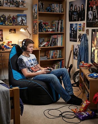 Puf gamingowy GAMEBAGOS niebieski, Oskar Perek