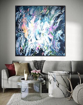 Obraz abstrakcyjny 100x100 cm, Dorota Ferens