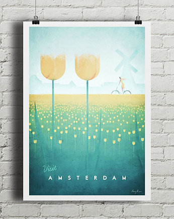 Amsterdam  - vintage plakat, minimalmill