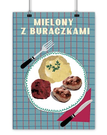 Plakat MIELONY Z BURACZKAMI, LOVE POLAND DESIGN