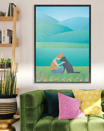 Plakat - Nad górskim stawem, minimalmill