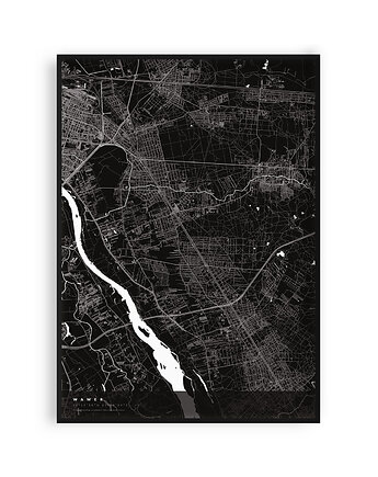 Plakat Wawer - mapa dzielnicy, PLAKATY GEOMETRYCZNE
