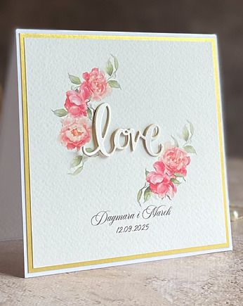 Kartka ślubna w ozdobnej kopercie, WA 26a, Anna Art and Crafts