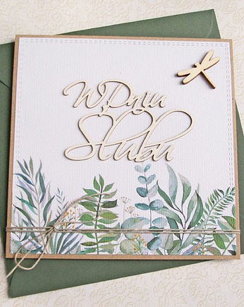 Kartka z życzeniami : W Dniu Ślubu, kaktusia