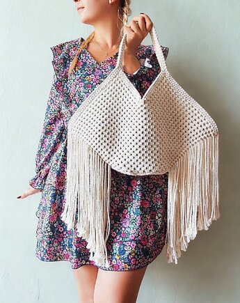 Makramowa torba Gaja, plecione_