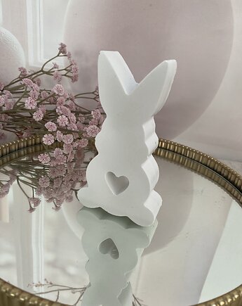 Ozdobny zajączek/ królik z gipsu dekoracyjny 120x70x20mm, Coccola JEWELLERY