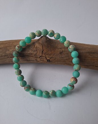 Bransoletka jaspis cesarski matowy, cynamonn