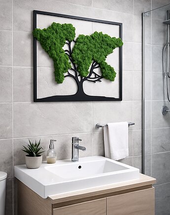 Obraz mech chrobotek drzewo dekoracja ażurowa, Magia Chrobotka