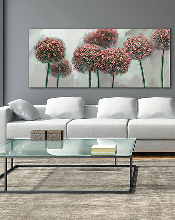 OBRAZ NA PŁÓTNIE - 120x50cm KWIATY CZOSNKU, LUdesign gallery