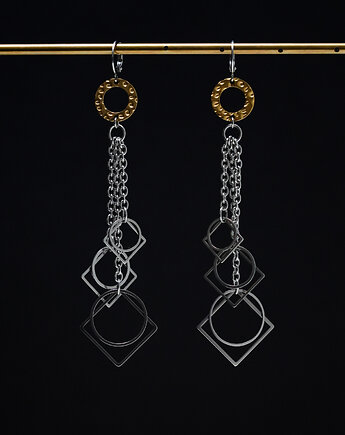 Długie dźwięczące kolczyki ze stali, AT NOON