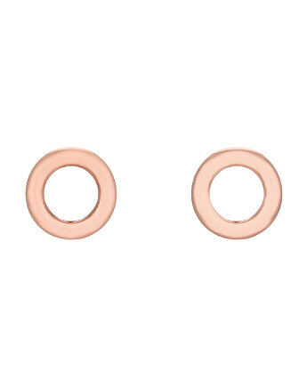 Kolczyki małe obręcze z różowego złota