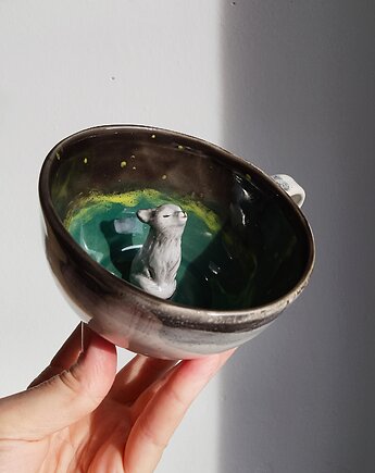 Kubek z wilkiem, filiżanka 300 ml, Sztuka Dzielna