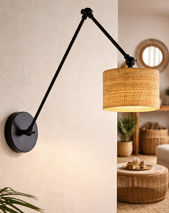 Kinkiet do czytania na długim wysięgniku w stylu boho TESNUS BOHO, LYSNE