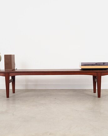 Lowboard tekowy, duński design, lata 70, produkcja: Dania, Przetwory design