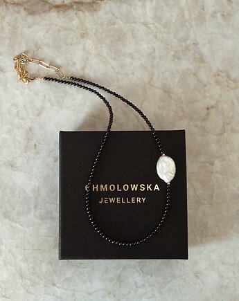 Naszyjnik Onyks i Perła naturalna, Chmolowska Jewellery