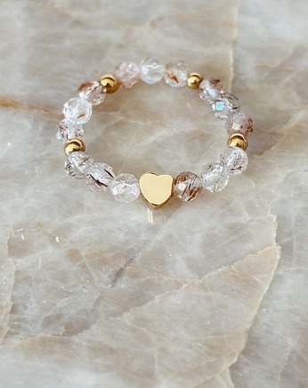 Pierścionek elastyczny Kwarc rutylowy, Chmolowska Jewellery