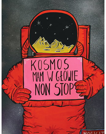 Plakat KOSMONAUTA A3, MOSKIT Marta Oniszk