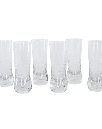 Komplet sześciu szklanek, włoski design, lata 70, produkcja: Włochy, Przetwory design