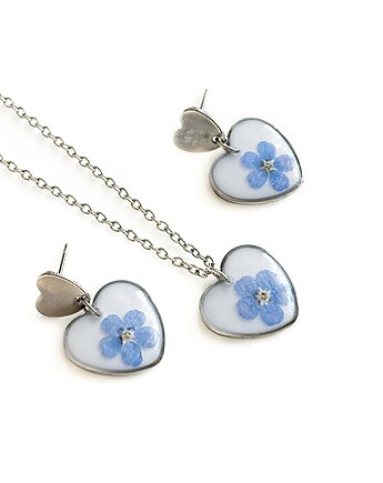 Komplet biżuterii z niezapominajkami, Colie