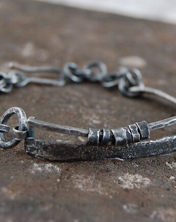 Srebro...bransoleta unisex, mzstudio