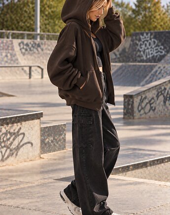 Bluza Hoodie Zip - Chocolate, SOREXWEAR