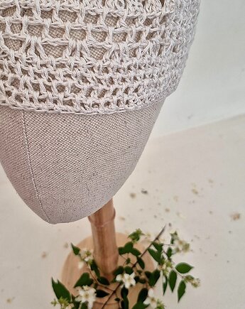 Unikatowa, letnia ażurowa czapeczka., Ula Raclawska