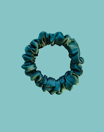 Gumka jedwabna, scrunchie, gumka do włosów, gumka satynowa morska bryza MINI, Capillum