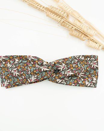 Opaska przeplatana Bawełna kwiatuszki, wu handmade