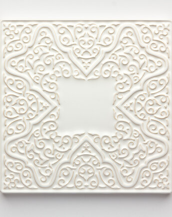 Kafel OSTINATO,15cm x 15cm, biały, kafle ręcznie robione, pracowniazona