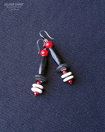 Geometryczne i kolorowe urocze kolczyki #2 handmade super prezent, Galeria Limart