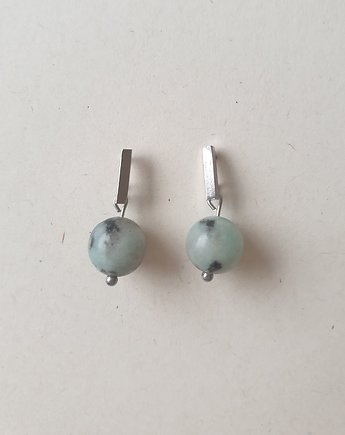 Kolczyki PATYCZKI jaspis lotus, modesign