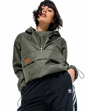 Kurtka wiatrówka typu anorak khaki, REST Factory