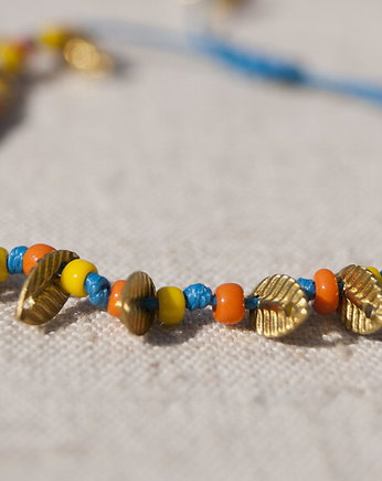 Bransoletka Leaves Yellow&Orange&Vivid Blue, Las Manos