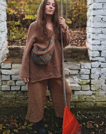 SALE Nerka "Haru"brązowa zielona moro zero waste, hairoo