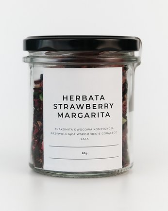 Herbata STRAWBERRY MARGARITA słoik 80g, OSOBY - Prezent dla koleżanki