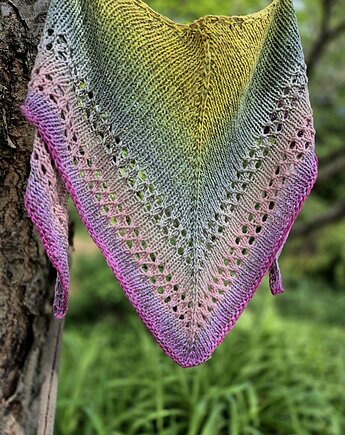 Słoneczna rabata / chustka, agat handmade