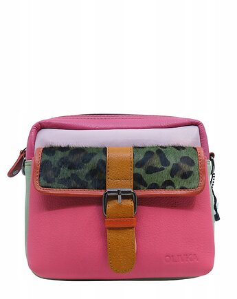 Torebka listonoszka unikatowa skórzana skóra naturalna pojemna OLIVKA, Olivka Warsaw