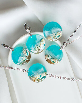 Zamówienie indywidualne: Zestaw biżuterii z motywami morskimi, nature gift
