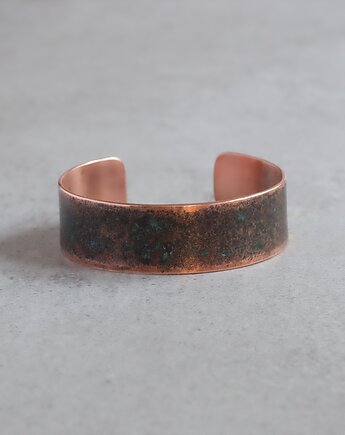 Bransoletka miedziana z ciemną patyną, Strzała Studio